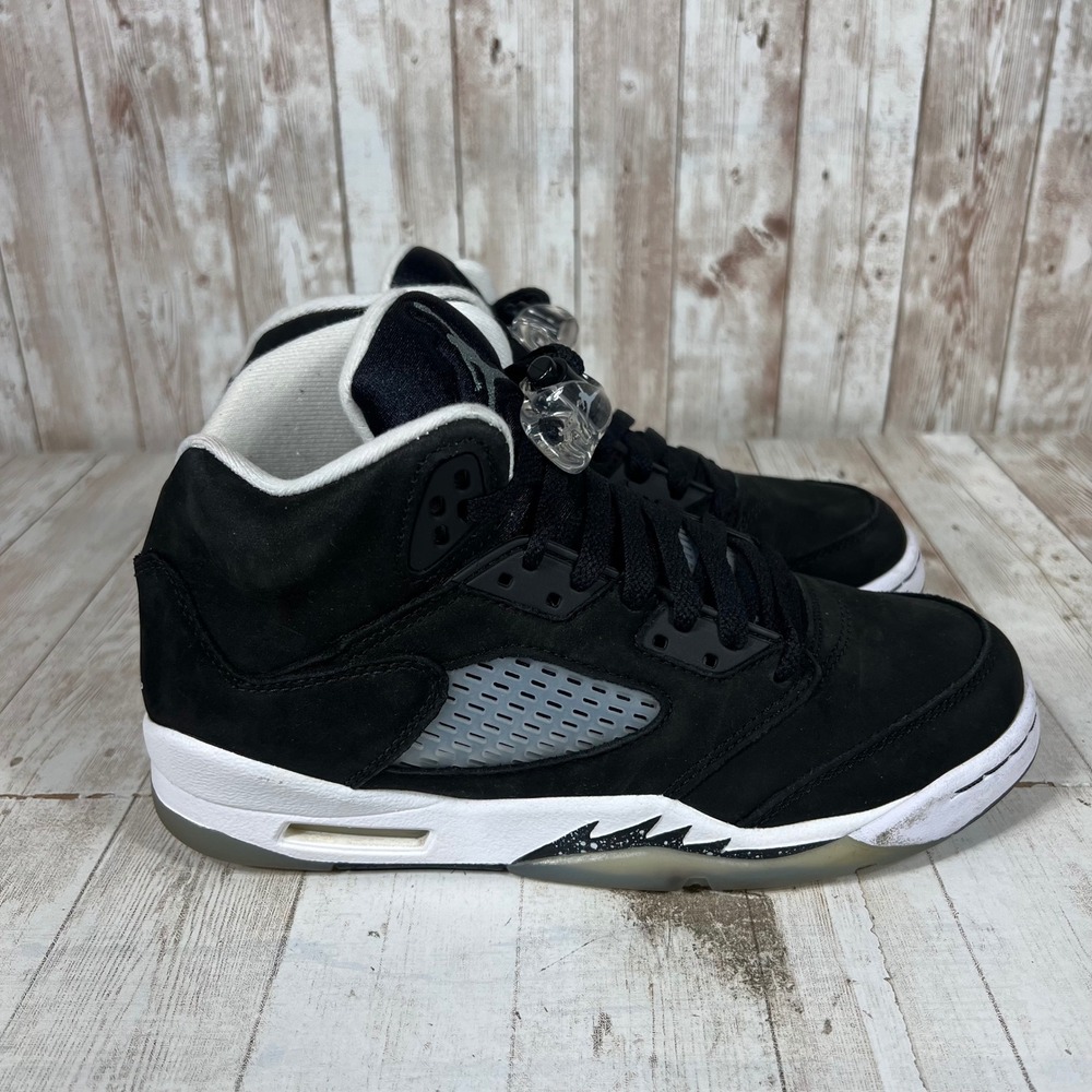 Jordan 5 Retro Moonlight Oreo Black White Sneakers 440888-011 Mens 5.5Y Womens 7
